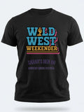 Personalised Country Weekender Unisex Tee — black tee, front view
