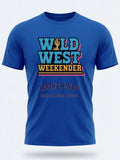 Personalised Country Weekender Unisex Tee — royal blue tee, front view