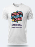 Personalised Country Weekender Unisex Tee — white tee, front view