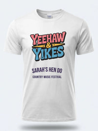 Personalised Country Weekender Unisex Tee — white tee, front view