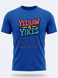 Personalised Country Weekender Unisex Tee — royal blue tee, front view