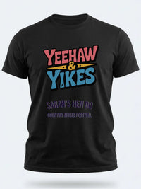 Personalised Country Weekender Unisex Tee — black tee, front view