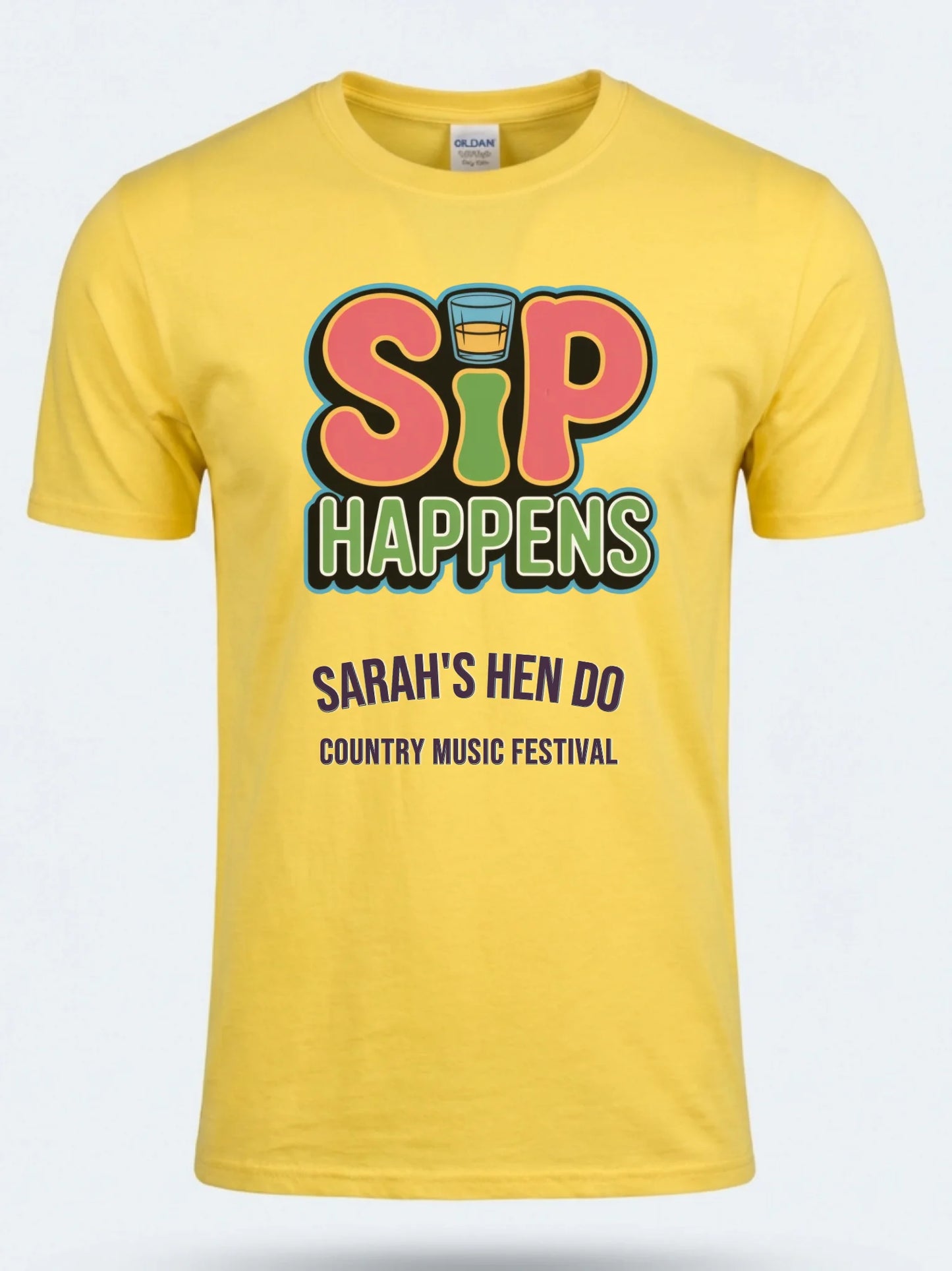 Gildan 64000 Mockup daisy yellow front