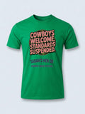 Personalised Country Weekender Unisex Tee — irish green tee, front view