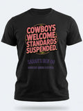 Personalised Country Weekender Unisex Tee — black tee, front view