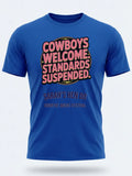 Personalised Country Weekender Unisex Tee — royal blue tee, front view