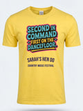 Personalised Country Weekender Tee — daisy yellow tee, front view