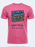 Personalised Country Weekender Tee — pink tee, front view