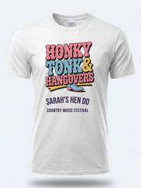 Personalised Country Weekender Unisex Tee — white tee, front view