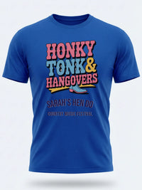 Personalised Country Weekender Unisex Tee — royal blue tee, front view
