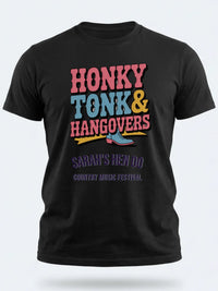 Personalised Country Weekender Unisex Tee — black tee, front view