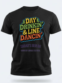 Personalised Country Weekender Unisex Tee — black tee, front view