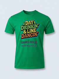 Personalised Country Weekender Unisex Tee — irish green tee, front view