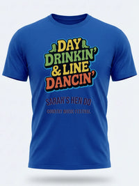 Personalised Country Weekender Unisex Tee — royal blue tee, front view