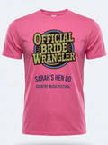 Personalised Country Weekender Tee — pink tee, front view