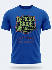 Personalised Country Weekender Tee — royal blue tee, front view