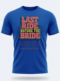 Personalised Country Weekender Unisex Tee — royal blue tee, front view
