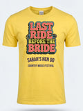 Personalised Country Weekender Unisex Tee — daisy yellow tee, front view