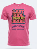 Personalised Country Weekender Unisex Tee — pink tee, front view