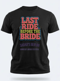 Personalised Country Weekender Unisex Tee — black tee, front view