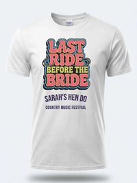 Personalised Country Weekender Unisex Tee — white tee, front view