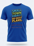 Personalised Country Weekender Unisex Tee — royal blue tee, front view