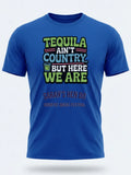 Personalised Country Weekender Unisex Tee — royal blue tee, front view