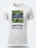Personalised Country Weekender Unisex Tee — white tee, front view