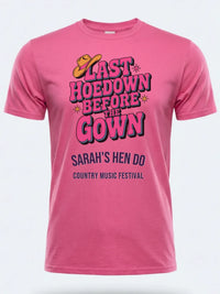 Personalised Country Weekender Unisex Tee | Last Hoedown before the gown HEN | Shirt Dress Loud