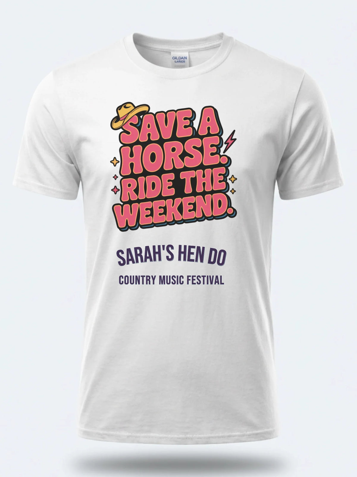 Personalised Country Weekender Unisex Tee | Savea Horse Ride the Weekend | Shirt Dress Loud