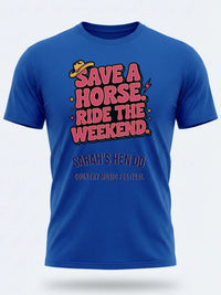 Personalised Country Weekender Unisex Tee | Savea Horse Ride the Weekend | Shirt Dress Loud