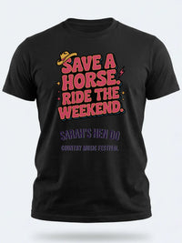 Personalised Country Weekender Unisex Tee | Savea Horse Ride the Weekend | Shirt Dress Loud