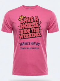 Personalised Country Weekender Unisex Tee | Savea Horse Ride the Weekend | Shirt Dress Loud