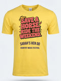 Personalised Country Weekender Unisex Tee | Savea Horse Ride the Weekend | Shirt Dress Loud