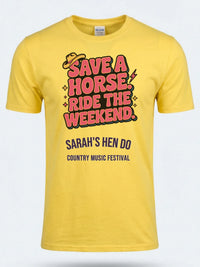 Personalised Country Weekender Unisex Tee | Savea Horse Ride the Weekend | Shirt Dress Loud