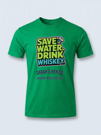 Personalised Country Weekender Unisex Tee | Save Water Drink Whiskey | Shirt Dress Loud