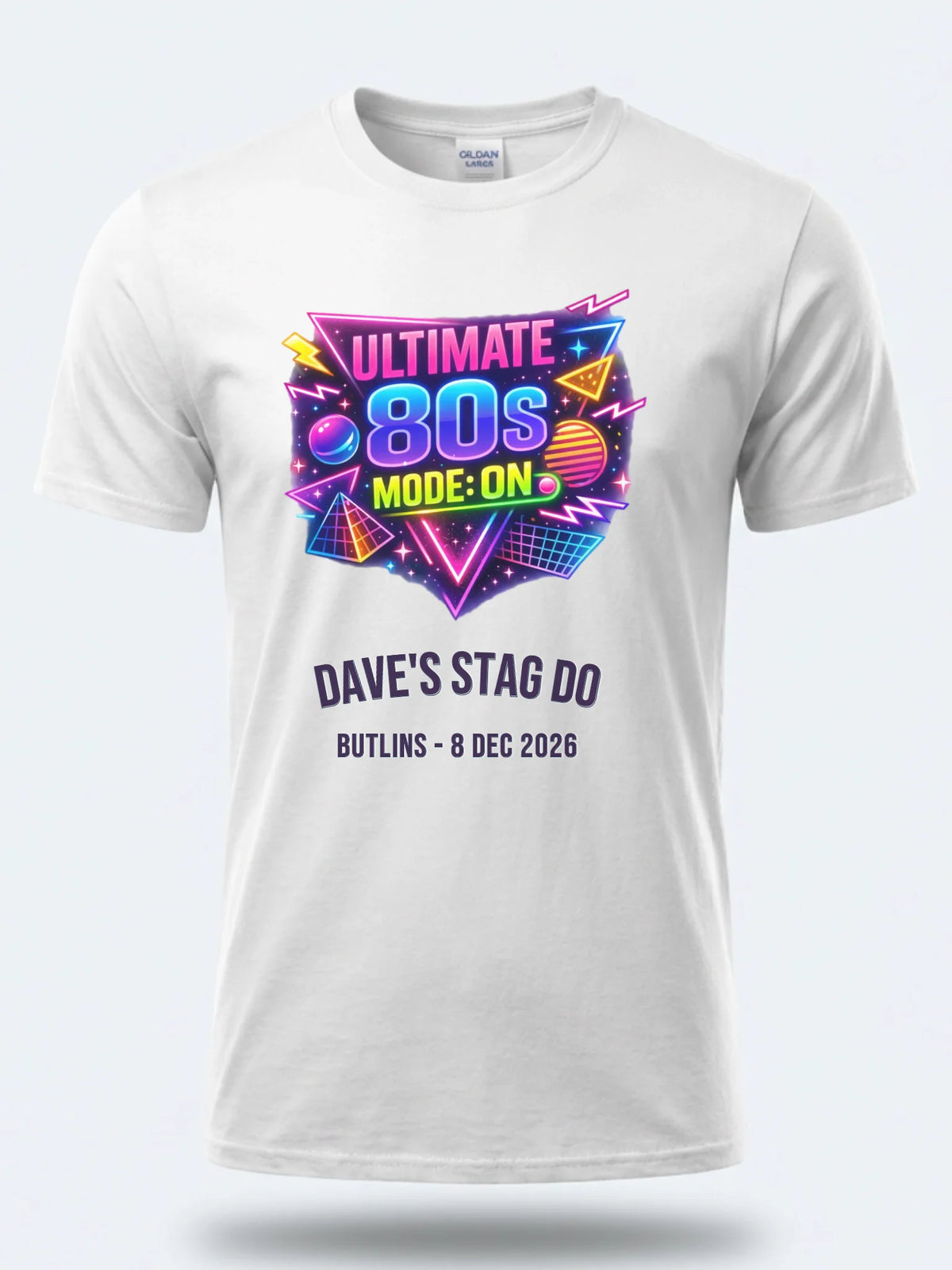 Personalised Ultimate '80s Big Weekender Tee | Custom Ultimate 80s mode on Event Shirt Dress Loud