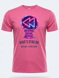 Personalised Ultimate '80s Big Weekender Tee — pink tee, front view