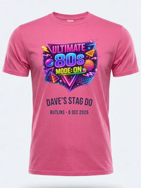 Personalised Ultimate '80s Big Weekender Tee | Custom Ultimate 80s mode on Event Shirt Dress Loud