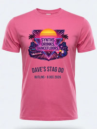 Personalised Ultimate '80s Big Weekender Tee | Custom Synths Drinks Dancefloors Event Shirt Dress Loud