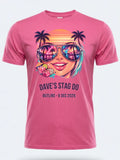 Personalised Ultimate '80s Big Weekender Tee | Custom Miami Vice Event Shirt Dress Loud