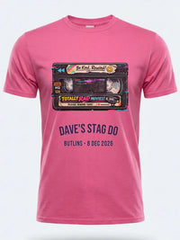 Personalised Ultimate '80s Big Weekender Tee | Custom Vintage VHS Event Shirt Dress Loud