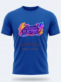 Personalised Ultimate '80s Big Weekender Tee | Custom This Weekend is Electric Event Shirt Dress Loud