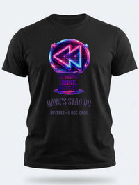 Personalised Ultimate '80s Big Weekender Tee — black tee, front view