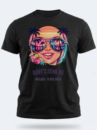 Personalised Ultimate '80s Big Weekender Tee | Custom Miami Vice Event Shirt Dress Loud