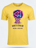 Personalised Ultimate '80s Big Weekender Tee — daisy yellow tee, front view