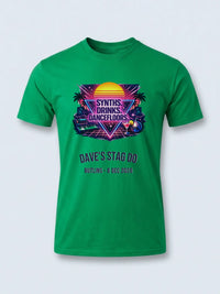 Personalised Ultimate '80s Big Weekender Tee | Custom Synths Drinks Dancefloors Event Shirt Dress Loud