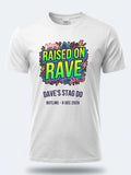 Personalised 90s Reloaded Big Weekender Tee — white tee, front view