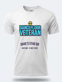 Personalised 90s Reloaded Big Weekender Tee — white tee, front view