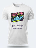 Personalised 90s Reloaded Big Weekender Tee — white tee, front view